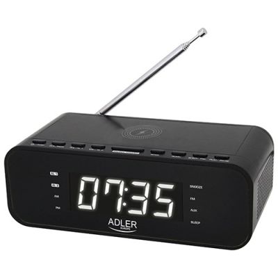 18. ADLER AD 1192b schwarzes Radiowecker