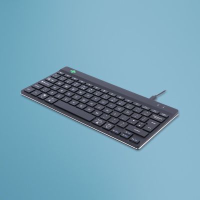 10. Ergonomisches R-Go Compact Break-Keyboard von R-Go Tools mit Break-Software, QWERTY (UK), kabelgebunden, Schwarz