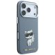 4. Karl Lagerfeld Smooth Choupette Sketch MagSafe Hülle für iPhone 18 Pro / 17 Pro - Hellblau