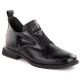 12. Damen-Lackleder-Stiefeletten in Kroko-Optik mit Zierelement, schwarz, Filippo DBT6425