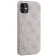 4. Guess GUHMN61G4GFRP iPhone 11 6,1" / Xr rosa/rosa Hardcase 4G Collection Leder Metall Logo MagSafe