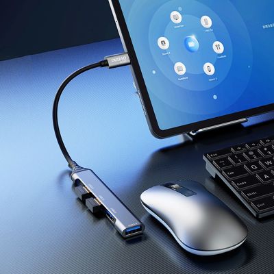6. Dudao HUB 4in1 USB-C - 4x USB-A (3 x USB2.0 / USB3.0) 6,3cm schwarz (A16T)
