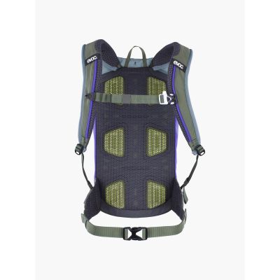 6. EVOC Stage 6 Trinkrucksack mit Trinkblase 2 und Wasserreservoir, Stahlviolett Dunkeloliv