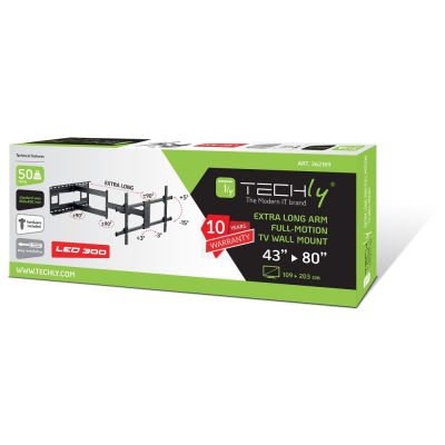 2. TECHLY LANGE LCD/LED-TV-WANDHALTERUNG 43-80 ZOLL