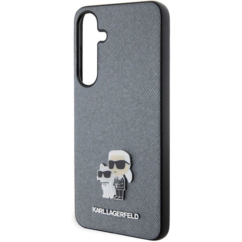 6. Karl Lagerfeld KLHCS24SPSAKCMPG S24 S921 Hardcase grau/grau Saffiano Karl & Choupette Metallnadel