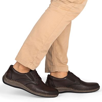 5. Rieker 05211-25 Herren-Komfortschuhe aus braunem Leder