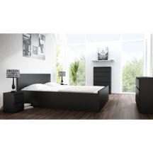 M2 MALWA NACHTTISCH, 2 SCHUBLADEN, SCHWARZ