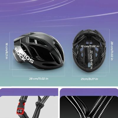 2. Rockbros TS-42 Leichter Fahrradhelm 58-62 cm - Schwarz