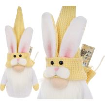 Gelber Hase 20 cm mit Geschenktüte, Frühlingsdekoration