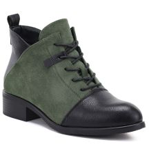 Damen-Wildlederstiefel, gefüttert, grün, M.Daszyński MR2458