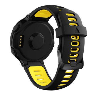 3. Silikonarmband für Garmin G02 – schwarz und gelb