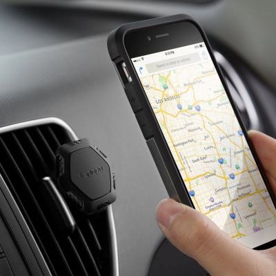 21. Spigen QS11 Telefonhalter für die Lüftungsöffnung im Auto, magnetisch – Schwarz