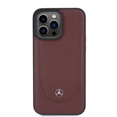 3. Mercedes MEHCP15LARMRE iPhone 15 Pro 6,1" rot/rotes Hardcase Leder Urban Bengale