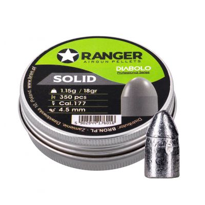 4. Schrot 4,5 mm RANGER Diabolo Professional Solid halbrund 350 Stk. 1,15 g