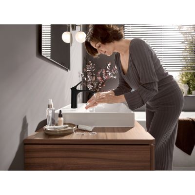7. Hansgrohe Vivenis Einhebel-Waschtischarmatur 110 mit Lift-Up-Ablauf, matt schwarz