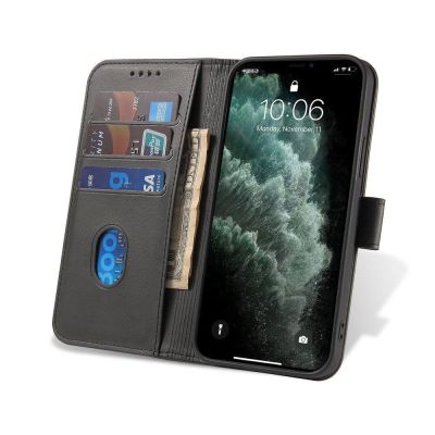 6. Magnet Case Elegantes Case Cover Case mit Überschlag und Standfunktion Honor Magic3 Pro schwarz