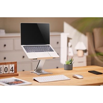 16. GEMBIRD Faltbarer Notizbuchständer 15,6" Silber