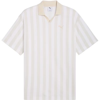 Puma Class Relaxed Pinnacle Polo-Shirt für Herren, weiß und beige, 692069 02