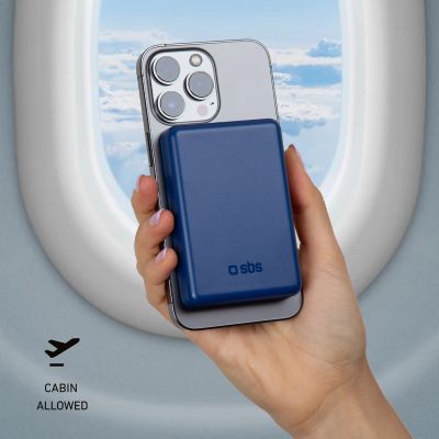 3. Powerbank SBS TEBB5000MAG1CB 5000 mAh kompatibel mit MagSafe - blau