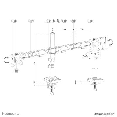 20. Monitor-Tischhalterung / Dual DS60-600BL2 NEOMOUNTS