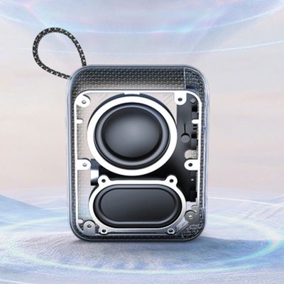 8. QCY SP2 IP67 Bluetooth-Lautsprecher mit RGB-Hintergrundbeleuchtung und Stereomodus – Schwarz