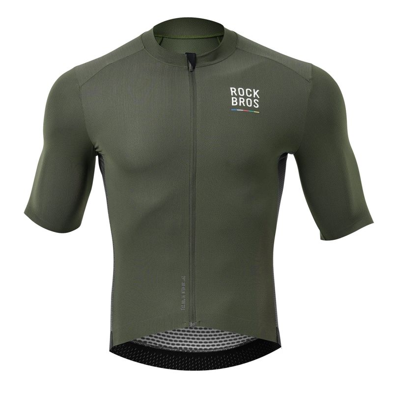 2. Rockbros 15220004003 ROAD TO SKY Herren-Radtrikot Kurzarm M - Grün