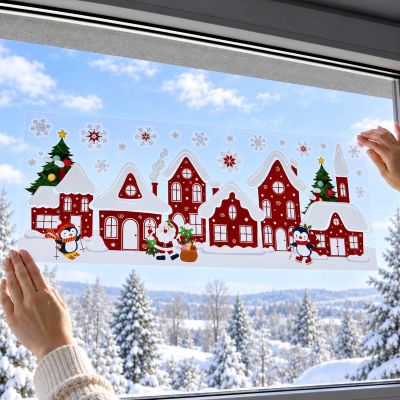 5. DEKORATIVER FENSTERAUFKLEBER 20 × 50 CM MIT GLITZER – MIX