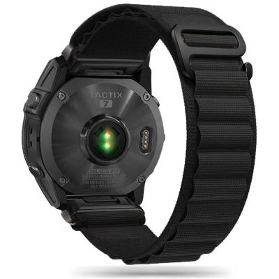 Tech-Protect Nylon Pro Strap für Garmin Fenix ​​​​3 / 5X / 3HR / 5X Plus / 6X / 6X Pro / 7X - Schwarz