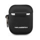 10. Karl Lagerfeld Silikon-Ikonik-Hülle für AirPods 1/2 – Schwarz