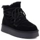 Damen-Ankle-Boots aus Leder mit Plateausohle, Wildleder, schwarz, Big Star UU274314