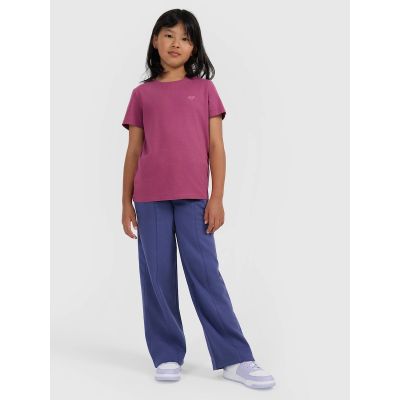 3. Mädchen-T-Shirt mit Regular Fit, schlicht, 4F 4FJRAW25TTSHF3233-50S