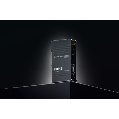 7. Teltonika Industrierouter RUT142 WiFi 4, RS232, 2x RJ45 100Mb/s, IP30