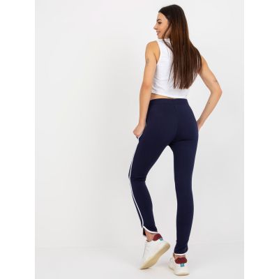 3. Marineblaue Basic-Jogginghose mit Streifen RUE PARIS (LO-DR-LK-239.14)