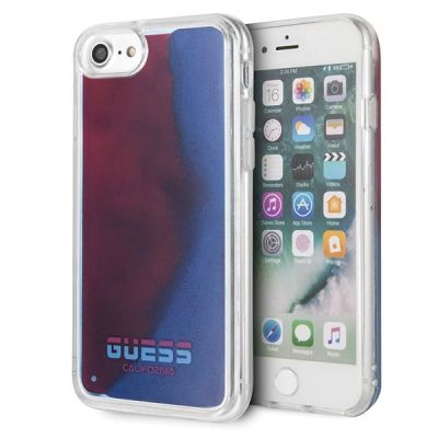 Guess California Glow in the dark Hülle für iPhone 7 / 8 / SE 2020 - rot