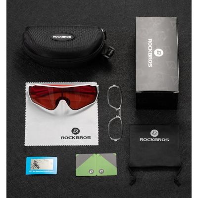 2. Rockbros Sportbrille mit photochromen schwarzen und roten Gläsern