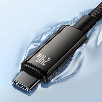 7. Baseus Wolfram Gold CAWJ040201 USB-C-Kabel (480 Mbit/s, 240 W, 3 m, Schwarz)