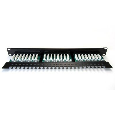 2. Patchpanel 19" DIGITUS DN-91524U-EC 24xRJ45 U/UTP k.5e 1U schwarze Führung