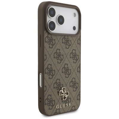 4. Guess 4G Small Classic Logo MagSafe Hülle für iPhone 17 Pro Max – Braun