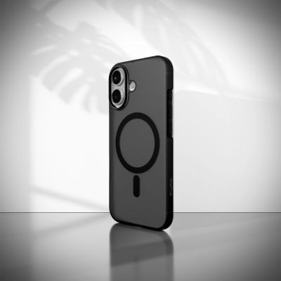 10. Puro Daylight Magsafe-kompatible Silikonhülle für iPhone 17 – durchscheinendes Schwarz