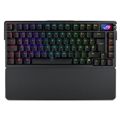 9. ASUS ROG Azoth Extreme Gaming-Tastatur USB + RF Wireless + Bluetooth QWERTZ Schwarz