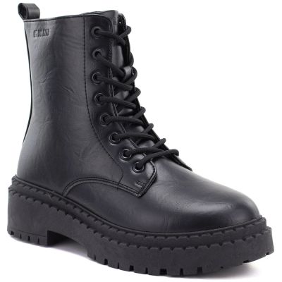 5. Schwarze Plateau-Kampfstiefel für Damen von Big Star (UU274816)