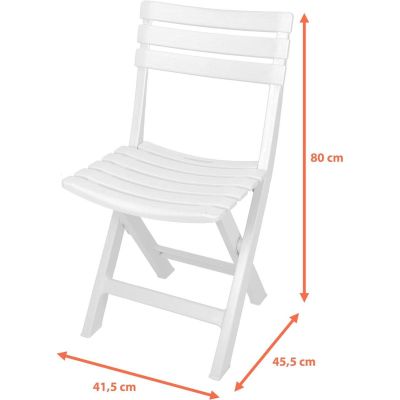 14. 4er-Set Komodo-Klappstühle aus Kunststoff, weiß
