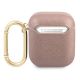 2. Guess GUA2SASMP AirPods decken die rosa/rosa Saffiano Script Metal Collection ab