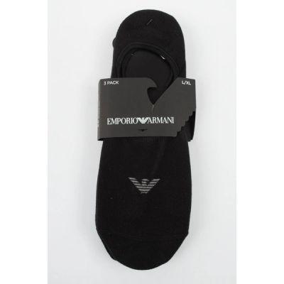 3. Emporio Armani Calza Micro Socken aus Baumwolle, Schwarz, 3er-Pack