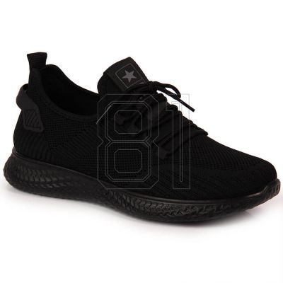 4. NEWS M EVE266A schwarze Textil-Sportschuhe 