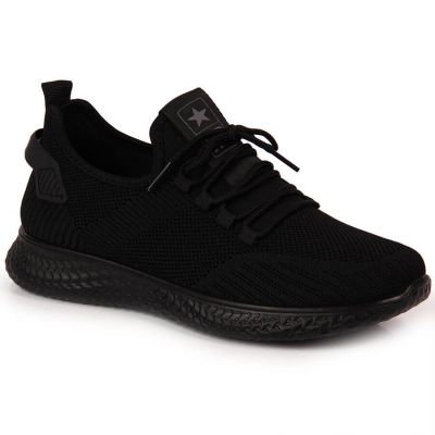 4. NEWS M EVE266A schwarze Textil-Sportschuhe 