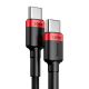4. Baseus CATKLF-AL91 USB-C – USB-C PD QC-Kabel 100 W 5 A 480 Mbit/s 2 m – Schwarz und Rot