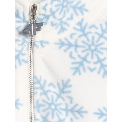 9. 4F Warmer Oversize-Fleece mit Aufdruck für Mädchen 4F 4FJRAW25TFLEF440-90A