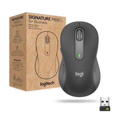 7. Logitech Signature M650 Business-Maus, Büromaus, Rechtshänder, kabellos (RF) + Bluetooth, optisch, 4000 DPI