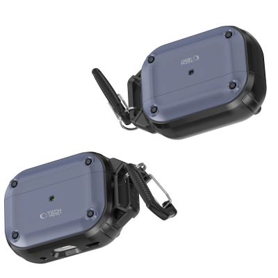 6. Tech-Protect Rough Hook Case mit Karabiner für Apple AirPods Pro 1/2 – Blau